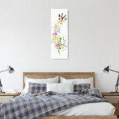 Flowers Bouquet Giraffe Canvas Print - schilderen (Insitu (Slaapkamer))