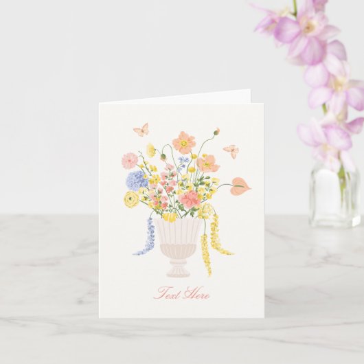 Flowers bouquet kaart (Orchidee)