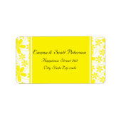 Flowers Bruiloft retour adreslabel Etiket (Voorkant)