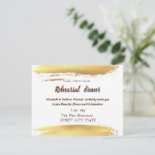 Flowers Brush Stroke Wedding Rehearsal Dinner Kaart (Staand voorkant)