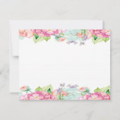 Flowers Brush Stroke Wedding Rehearsal Dinner Kaart (Achterkant)