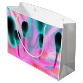 Flowers Buds Floral Fantasy Design Gift Bag Groot Cadeauzakje (Achterkant Gekanteld)