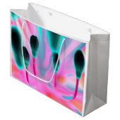 Flowers Buds Floral Fantasy Design Gift Bag Groot Cadeauzakje (Voorkant Gekanteld)