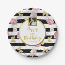 Flowers Butterflies, Birthday, Custom Photo Text