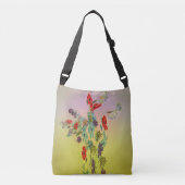 Flowers Butterflies Monogram Print Cross Body Bag Crossbody Tas (Voorkant)