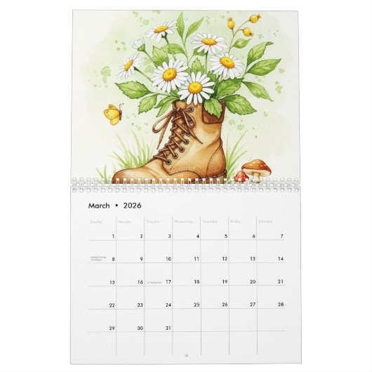 Flowers Calendar Kalender (Mar 2026)
