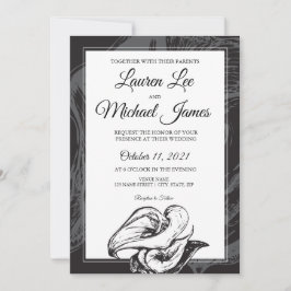 Flowers Calla Lilies Wedding Uitnodiging