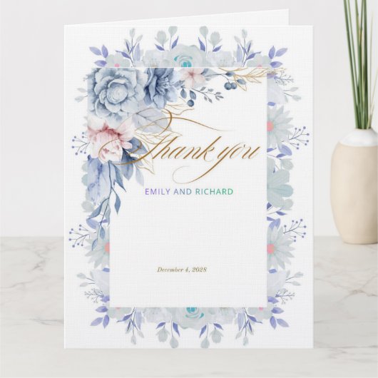 Flowers card bedankkaart (Voorkant)