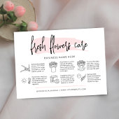 Flowers Care Kaart Feminine Pink Waterverf