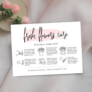 Flowers Care Kaart Feminine Pink Waterverf