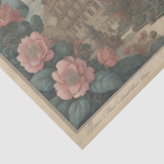 Flowers Castle & postcard v3 - 13x19 Tissuepapier (Detail)