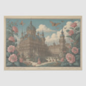 Flowers Castle & postcard v3 - 13x19 Tissuepapier (Voorkant)