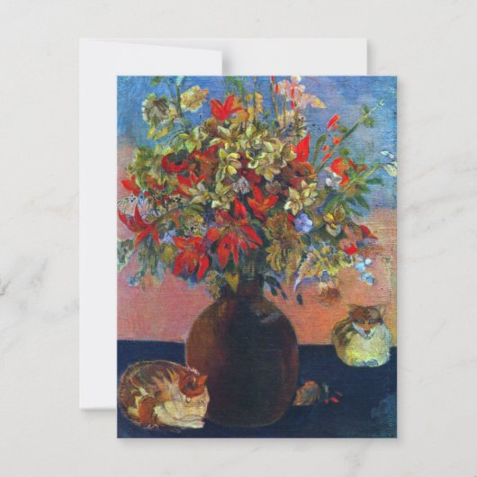 Flowers & Cats by Paul Gauguin, Vintage Fine Art (Voorkant)