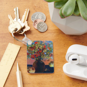 Flowers & Cats by Paul Gauguin, Vintage Fine Art Sleutelhanger