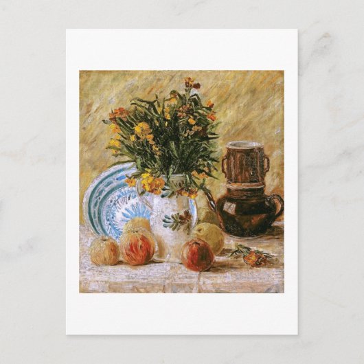 Flowers Coffeepot en Fruit Van Gogh Fine Art Briefkaart (Voorkant)