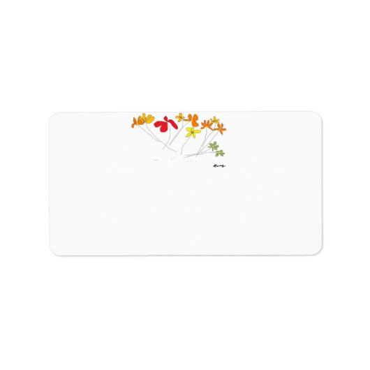 "FLOWERS" Collectie Etiket (Voorkant)
