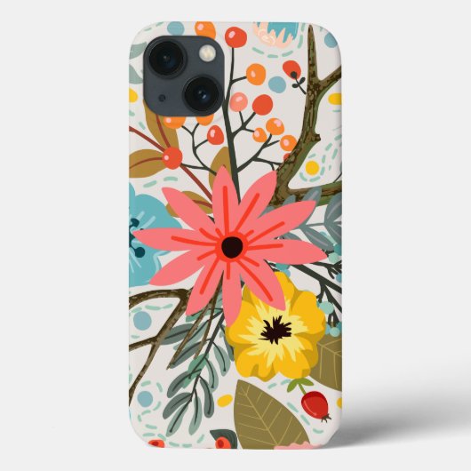 Flowers Colorful Waterverf Cute Case-Mate iPhone Case (Achterkant)