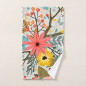 Flowers Colorful Waterverf Cute Handdoek (Handdoek)