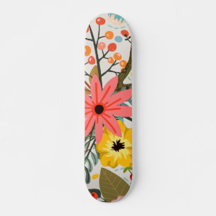 Flowers Colorful Waterverf Cute Persoonlijk Skateboard