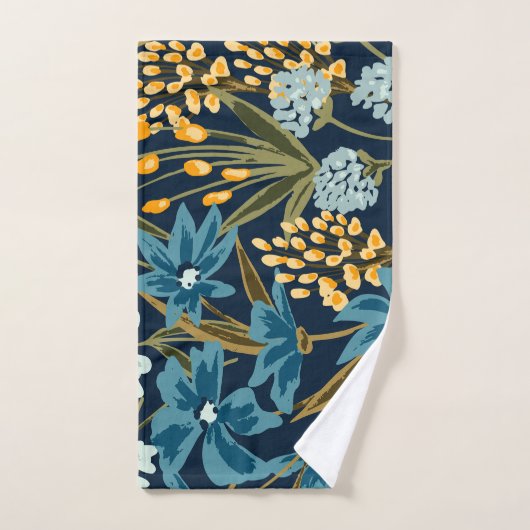Flowers Colorful Waterverf Trendy Handdoek (Handdoek)