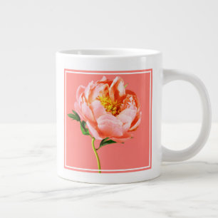 Flowers   Coral Peony Blossom Grote Koffiekop