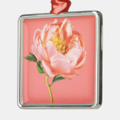 Flowers | Coral Peony Blossom Metalen Ornament (Links)