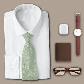  Flowers Cream Personaliseer Initiaal Stropdas