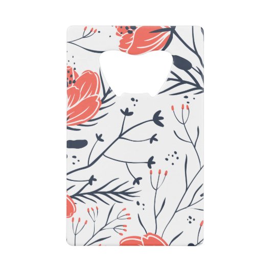 Flowers Creditcard Bottle Open Creditkaart Flessenopener (Voorkant)