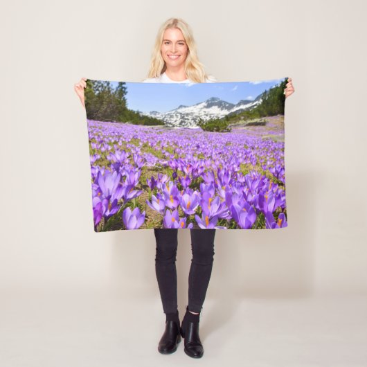 Flowers | Crocus Pirin Mountain Park Bulgaria Fleece Deken (In situ)
