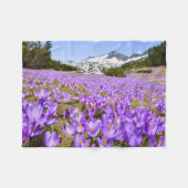 Flowers | Crocus Pirin Mountain Park Bulgaria Fleece Deken (Voorkant (Horizontaal))