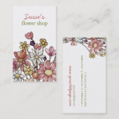 Flowers Custom Card Business Visitekaartje (Voorkant / Achterkant)