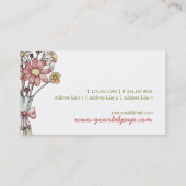 Flowers Custom Card Business Visitekaartje (Achterkant)