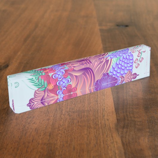 Flowers Custom Desk Destiny Destiny's Namep Desk N Naambordje (Zijkant)