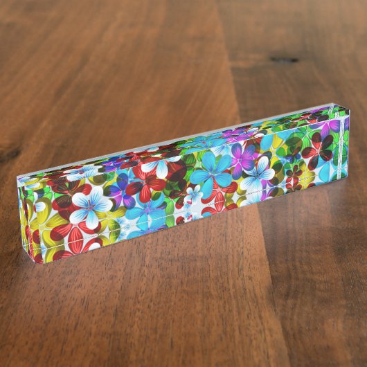 Flowers Custom Desk Destiny Destiny's Namep Desk N Naambordje (Zijkant)