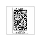  Flowers Custom Ex Libris Boek Rubberstempel (Afrduk)