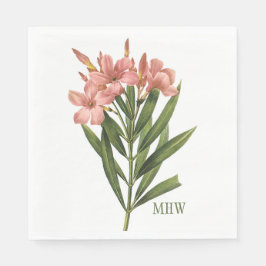  Flowers custom monogram papieren servetten 3
