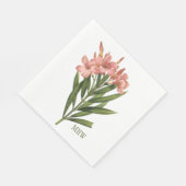  Flowers custom monogram papieren servetten 3 (Hoek)