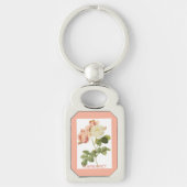 Flowers custom monogram sleutelhanger 2 B (Voorkant)