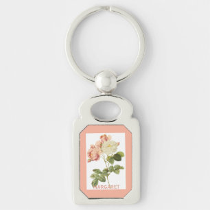 Flowers custom monogram sleutelhanger 2 B
