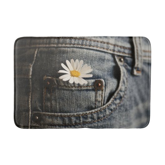 Flowers | Daisy in Jeans Pocket Badmat (Voorkant)