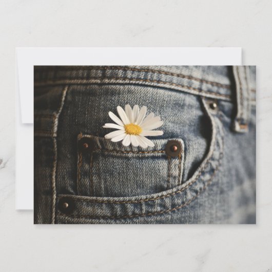 Flowers | Daisy in Jeans Pocket Bedankkaart (Voorkant)