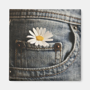 Flowers   Daisy in Jeans Pocket Magneet
