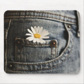 Flowers | Daisy in Jeans Pocket Muismat (Voorkant)