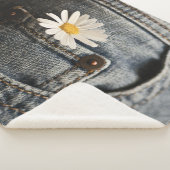 Flowers | Daisy in Jeans Pocket Sherpa Deken (3/4)