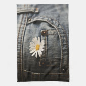 Flowers | Daisy in Jeans Pocket Theedoek (Verticaal)
