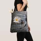 Flowers | Daisy in Jeans Pocket Tote Bag (Dichtbij)