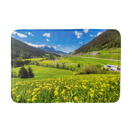 Flowers | Dandelion Canton of Grisons, Switzerland Badmat (Voorkant)
