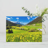 Flowers | Dandelion Canton of Grisons, Switzerland Bedankkaart (Staand voorkant)