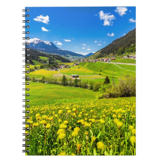 Flowers | Dandelion Canton of Grisons, Switzerland Notitieboek (Voorkant)
