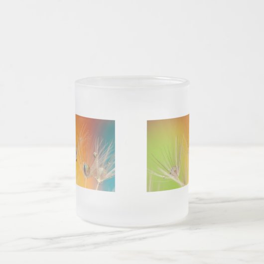 Flowers Dandelion Wedding Shower Love Painting Matglas Koffiemok (Center)